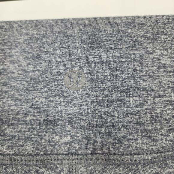 Lululemon Heathered Gray Cropped High Rise Athletic Soft Leggings Size 4 - Picture 2 of 4